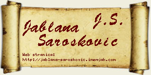 Jablana Šarošković vizit kartica
